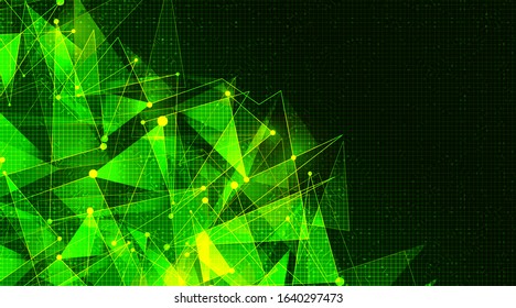 Futuristic Molecules Technology on Microchip Background,Hi-tech and  Science Concept design,Free Space For text in put,Vector illustration.