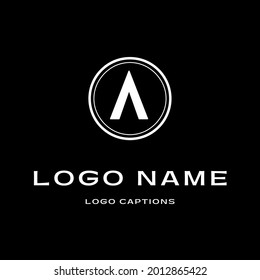 Logo futurista de un monograma sobre fondo negro, perfecto para marcas de negocios o de productos