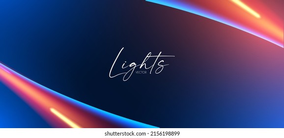 Futuristic motion light effect. Si fi abstract backgroud. Fluid color space