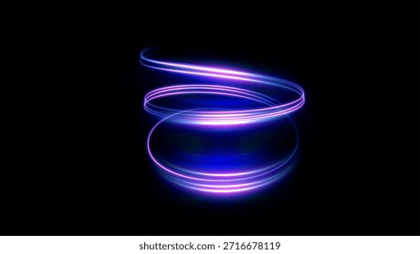 Fondo de Vector de movimiento futurista con rastros de luz de neón que atraviesan la escena oscura. Perfecto para ilustrar la estética ciberpunk, la innovación tecnológica, la velocidad de transferencia de datos y la conectividad digital