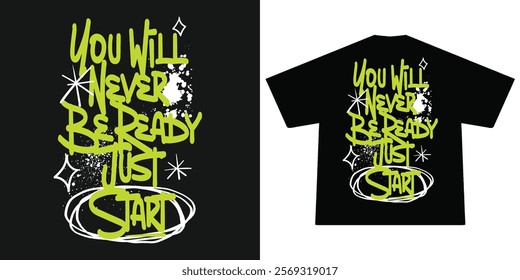 Futuristic Motivational quote t shirt design, vector graphic, typographic poster or tshirts street wear and Urban style