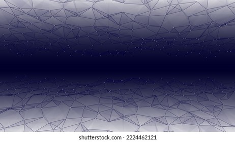 Ola futurista en movimiento. Fondo digital con partículas y líneas de brillo en movimiento. Gran visualización de datos. Ilustración vectorial.