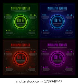 Futuristic Multi colored infographics template background EPS 10