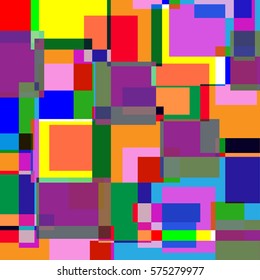 Futuristic multicolored background of geometric shapes . Colorful abstract backdrop for banners, leaflets, posters and websites. Retro polygon texture. Print on textile. Hipster mosaic pattern.