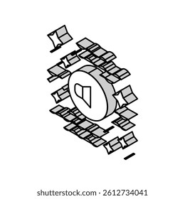 futuristic music isometric icon vector. futuristic music sign. isolated symbol illustration