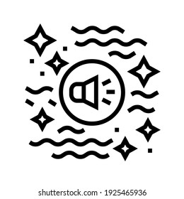 futuristische Musiklinie Symbol Vektor. futuristisches Musikzeichen. isoliertes Kontursymbol