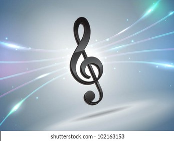 futuristic music note background