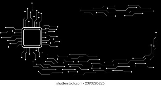 futuristic name card with circuit board vector concept for future technology element background business screen