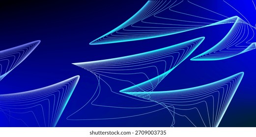 Futuristic Neon Blue Light Waves. ideal for digital media and innovation themes. technology background