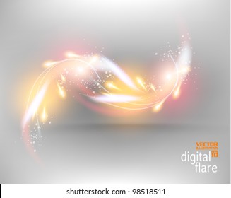 futuristic neon digital flare frame design