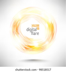 futuristic neon digital flare frame design
