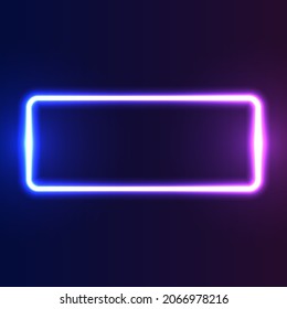 Futuristic Neon Frame Border Purple Neon Stock Vector (Royalty Free ...