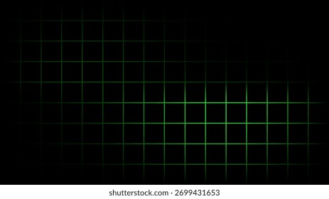 Fondo de rejilla verde de neón futurista