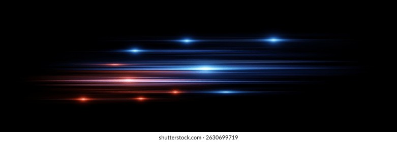 Líneas de neón futuristas, efecto de luz de velocidad.