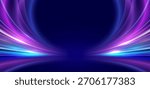 Futuristic neon speed light background abstract technology glowing streaks motion light trail digital energy beam sci fi speed flow glowing line tech wallpaper.
