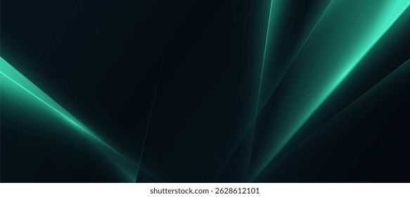 Futuristischer Neon-Tech-Hintergrund mit leuchtend grünen diagonalen Linien
