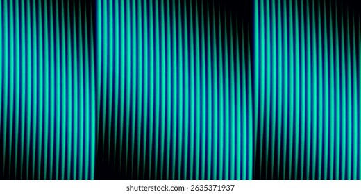 Futuristic neon texture with vibrant shades of blue green gradients and bright smooth fluted vertical lines. Bold dynamic design blending smooth tones and radiant colors for modern visual art project