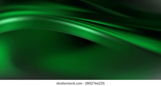 Futuristic neon wave motion background. Elegant abstract graphic illustration with bright colorful gradients, aglow shine effect, and soft visual depth.