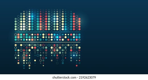 Futuristic network or business analytics. Structuring the flow of information. Data analytics concept. Sorting a large amount of data on a dark background. Big data visualization. 
