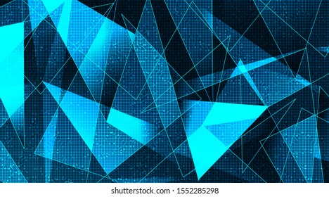 Futuristic Network Line Technology on Microchip Background,Hi-tech and Science Concept design, Free Space For text in put,Vector illustration.