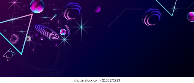 Futurista nueva tendencia abstracta fondo geométrico circular estilo estrella neón ciberpunk estilo ciberestilo. Movimiento geométrico circular céntrico