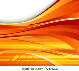 Futuristic orange background - speed. Vector illustration