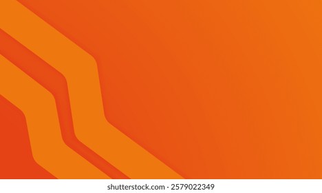 Futuristic Orange Gradient Background with 3D Geometric Layers