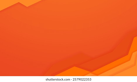 Futuristic Orange Gradient Background with 3D Geometric Layers