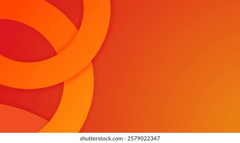 Futuristic Orange Gradient Background with Modern Circular Layers