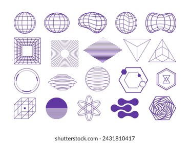 Futuristic Outline Element Shape Se