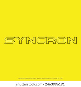 futuristic outlined minimal alphabet. display font vector typeset