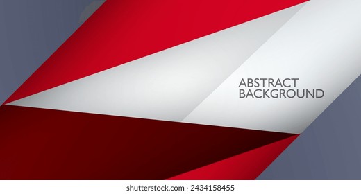 Futurista superposición abstracta rojo oscuro y gris. Triángulo en diseño geométrico colorido. Ilustración vectorial de fondo de papel moderno superpuesto. Vector Eps10