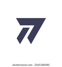 Futuristic "P" logo with sharp angles and a dynamic arrow-like form. Dark color palette conveys power and innovation. Ideal for tech or forward-thinking brands.