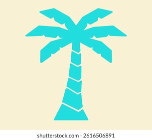 Futuristic palm tree silhouette vector






