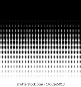 Futuristic panel. Grunge dotted backdrop with circles, dots, point. Abstract monochrome halftone pattern. Design element for web banners, posters, cards, wallpapers, sites. Black and white color