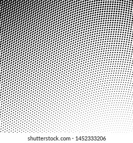 Futuristic panel. Grunge dotted backdrop with circles, dots, point. Abstract monochrome halftone pattern. Design element for web banners, posters, cards, wallpapers, sites. Black and white color