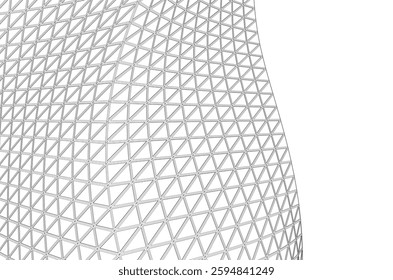 Futuristic Parametric Architecture with Geometric Grid Structure
