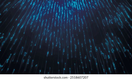 Futuristic particle wave. Abstract technology background. Big data visualization. Vector illustration