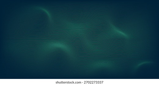 Onda de partículas futurista. Resumo da tecnologia. Visualização de Big Data. Ilustração vetorial

