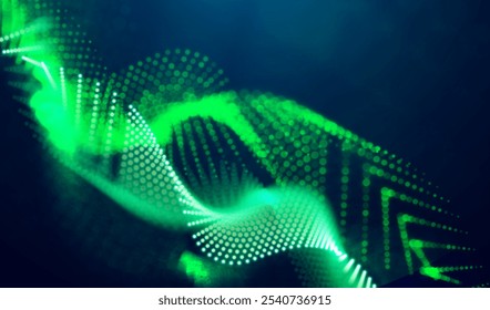 Futuristische Teilchen winken. Abstraktes Raster virtuelle Realität. Grafikkonzept für Ihr Design
