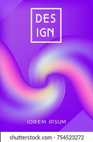 Futuristic pastel vector template with geometric shapes, trendy blend liquid elements, gradient fluid effect, used as cover, report, catalog, poster, banner, business presentation, advertising