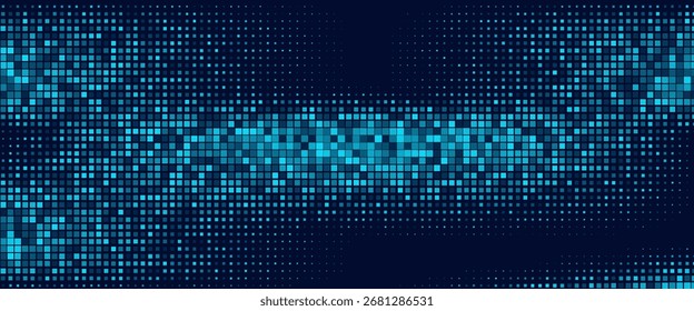 Patrón futurista de hexágonos azules para negocios o fondo de Ciencia. Abstractas mosaico de panal de alta tecnología. Presentación de investigación médica. Ilustración vectorial de fondo. EPS 10


