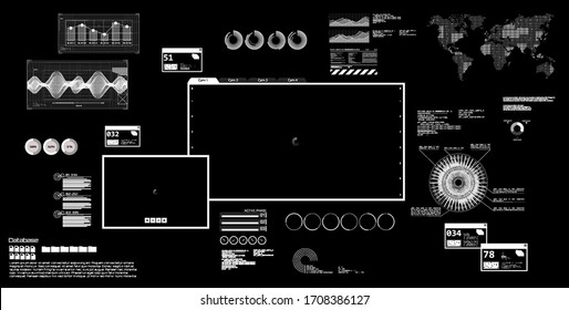 Futuristic PC 80s-90s with opened terminal console, command-line interface of programs. Sky-fi Vaporwave Synthwave 80s and 90s. Cyberpunk user interface HUD. Vector illustration computer program