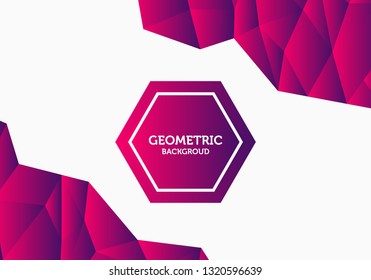 Futuristic pentagon background Dynamic shapes composition vector