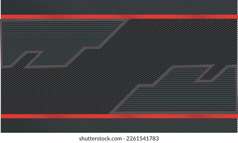 
Futuristische perforierte Technologie abstrakter Hintergrund mit roten Linien. Vektordesign
