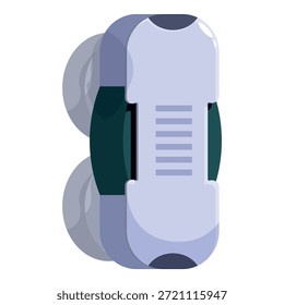 Carregamento de dispositivo de transporte pessoal futurista, mostrando indicador de nível de bateria