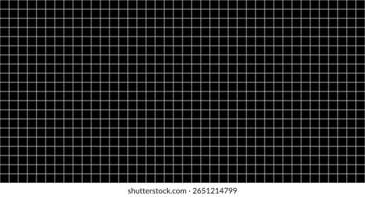 Futuristic perspective grid box. Abstract wireframe with white grid line on black background. Virtual reality landscape in 80s 90s digital style. Vector illustration.

