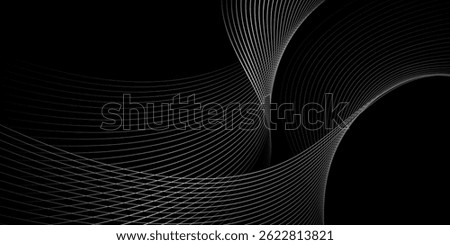 Futuristic perspective grid box. Abstract wireframe with white grid line on black background. eps 10	