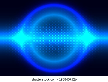 Futuristic pixel background. Technology circle and square pattern screen