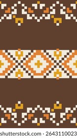 Futuristic Pixel Pattern for Modern Interior and Fabric Crafts